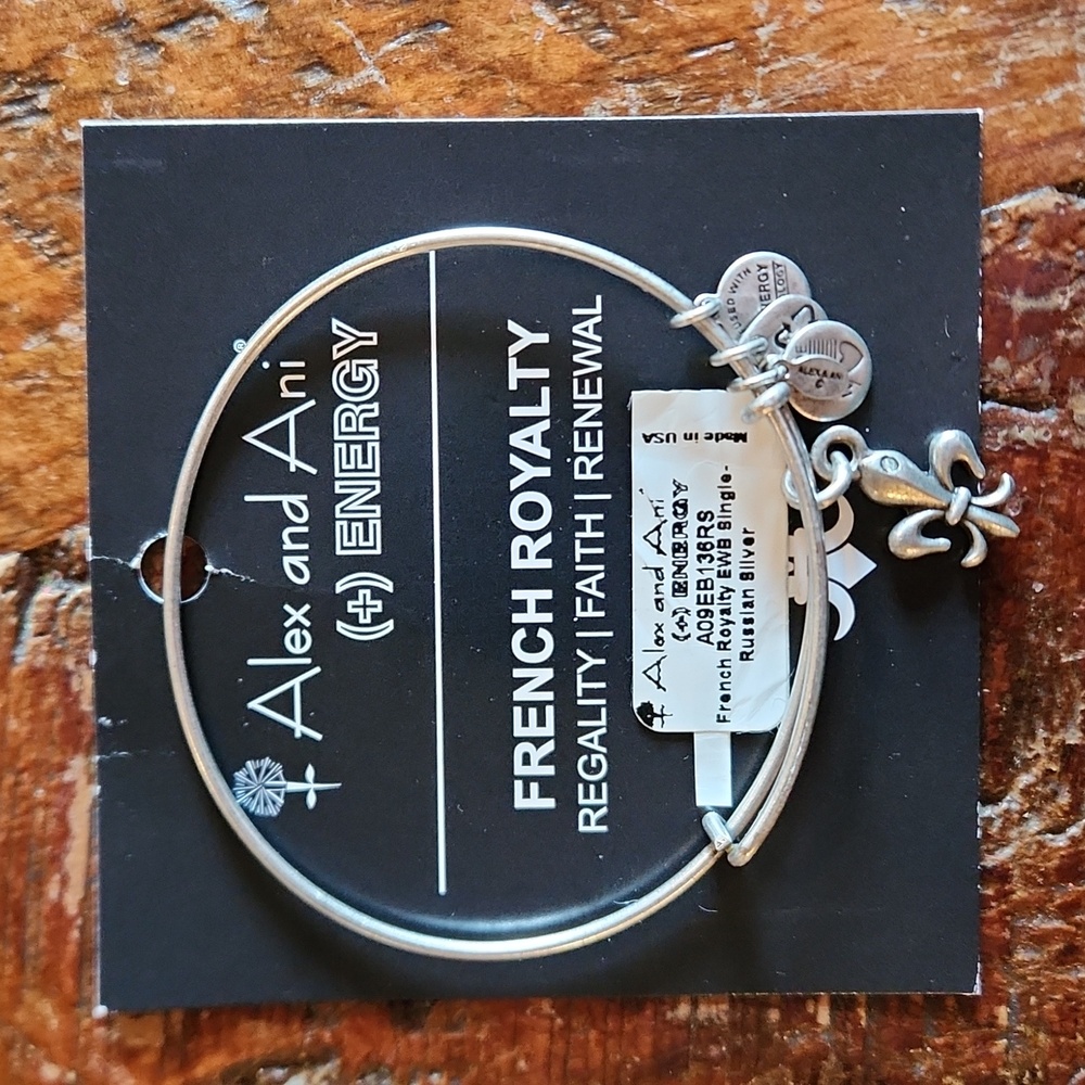 Alex And Ani Bangle French Royalty Bracelet Silver